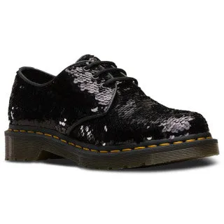 1461 Pascal Sequin Black Silver Shift Sequins Hydro Oxford Shoes