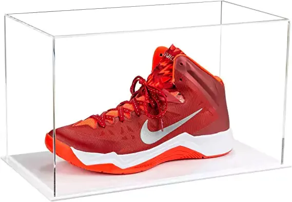 Acrylic Large Single Shoe Display Case for Basketball Shoe, Soccer, Football Cleat - 15x8x9 Clear (V11/A013)