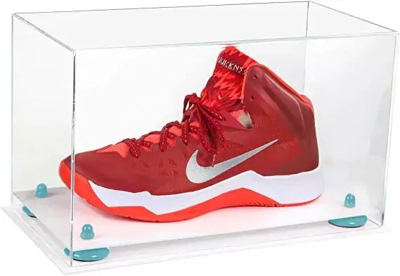 Acrylic Large Single Shoe Display Case for Basketball Shoe, Soccer, Football Cleat - 15x8x9 Clear (V11/A013)