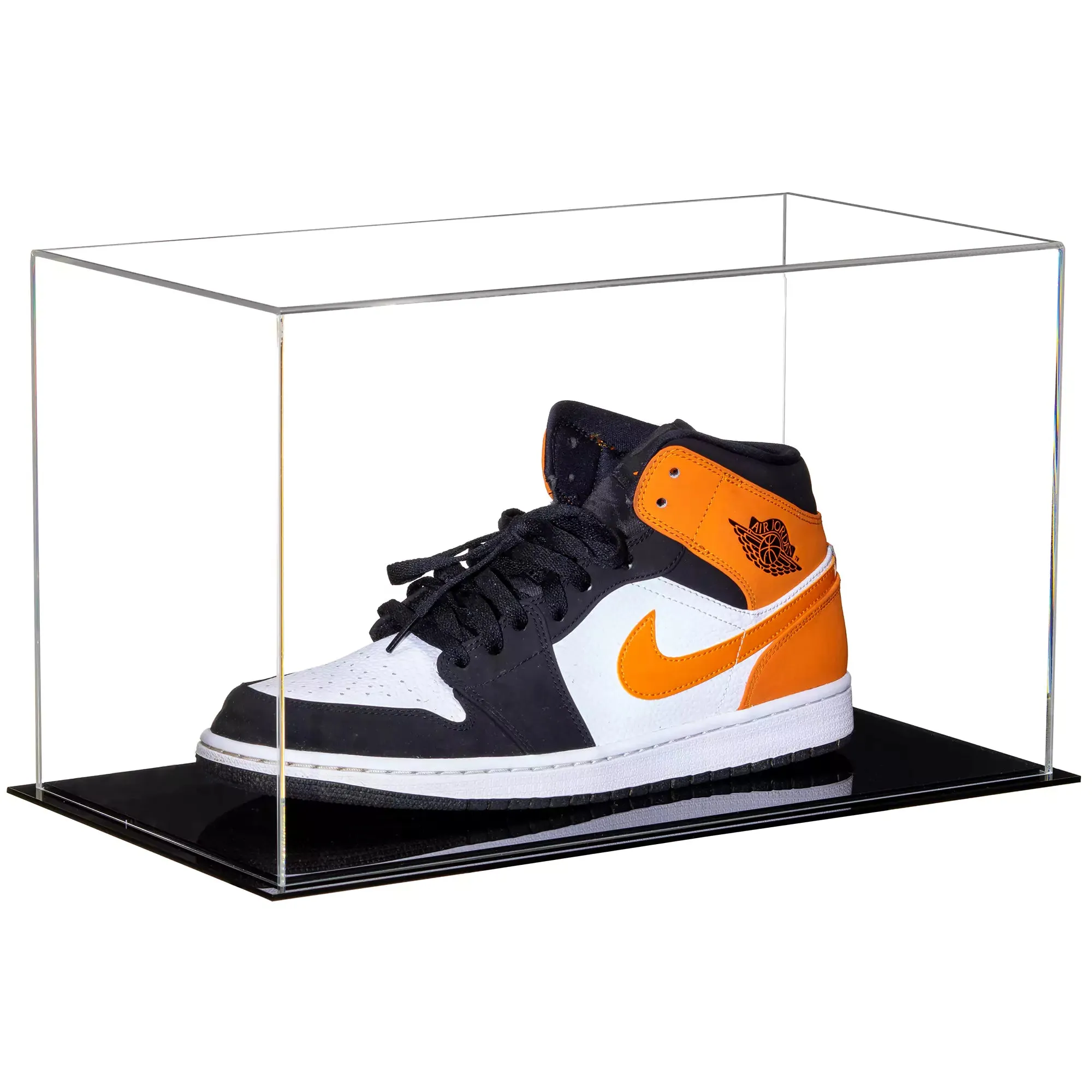 Acrylic Large Single Shoe Display Case for Basketball Shoe, Soccer, Football Cleat - 15x8x9 Clear (V11/A013)