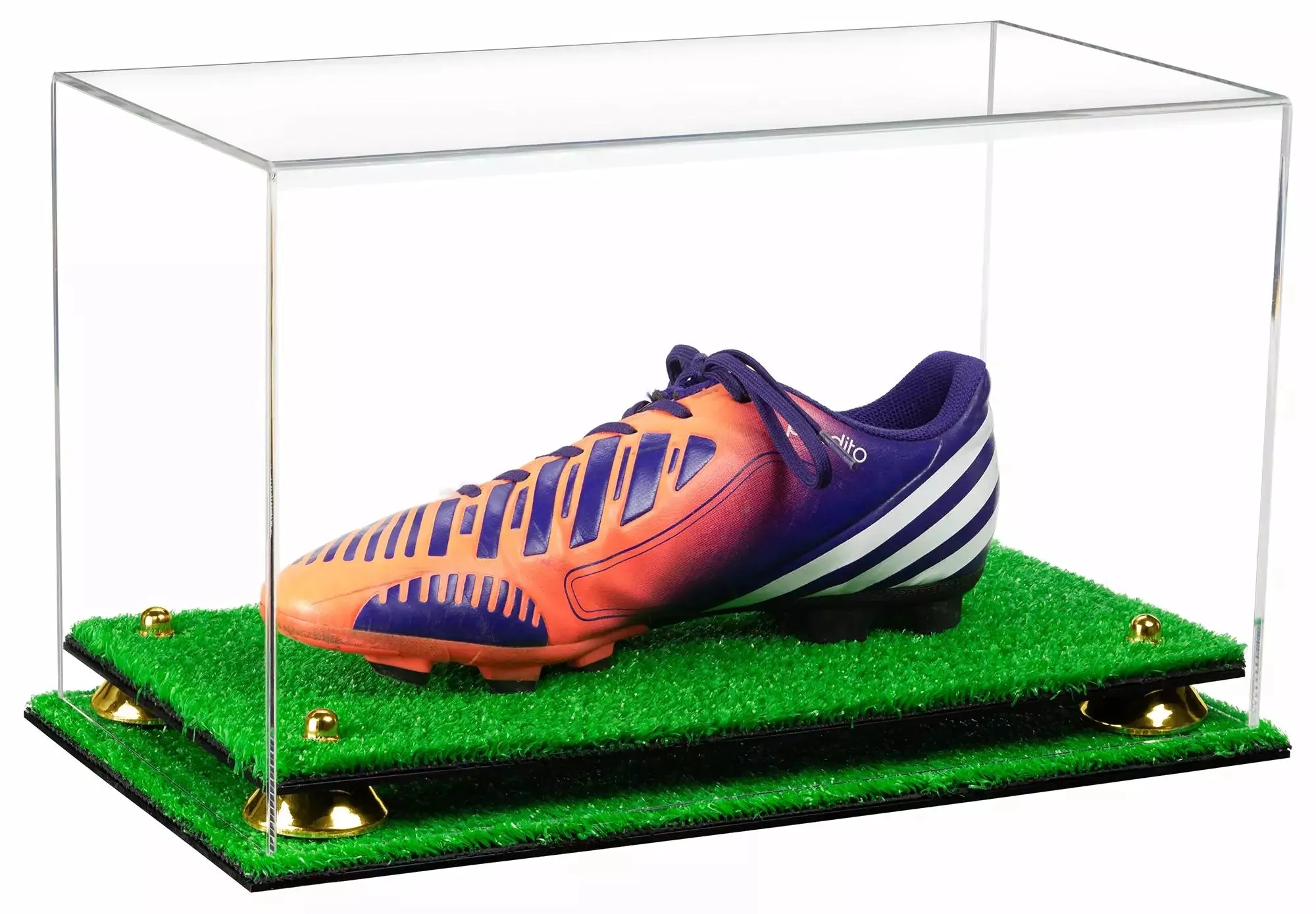 Acrylic Large Single Shoe Display Case for Basketball Shoe, Soccer, Football Cleat - 15x8x9 Clear (V11/A013)