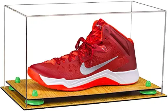 Acrylic Large Single Shoe Display Case for Basketball Shoe, Soccer, Football Cleat - 15x8x9 Clear (V11/A013)