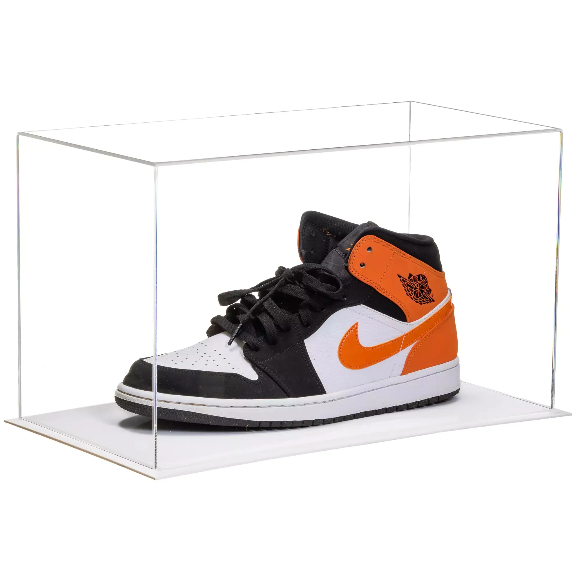 Acrylic Large Single Shoe Display Case for Basketball Shoe, Soccer, Football Cleat - 15x8x9 Clear (V11/A013)