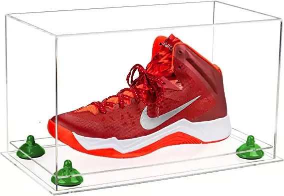 Acrylic Large Single Shoe Display Case for Basketball Shoe, Soccer, Football Cleat - 15x8x9 Clear (V11/A013)