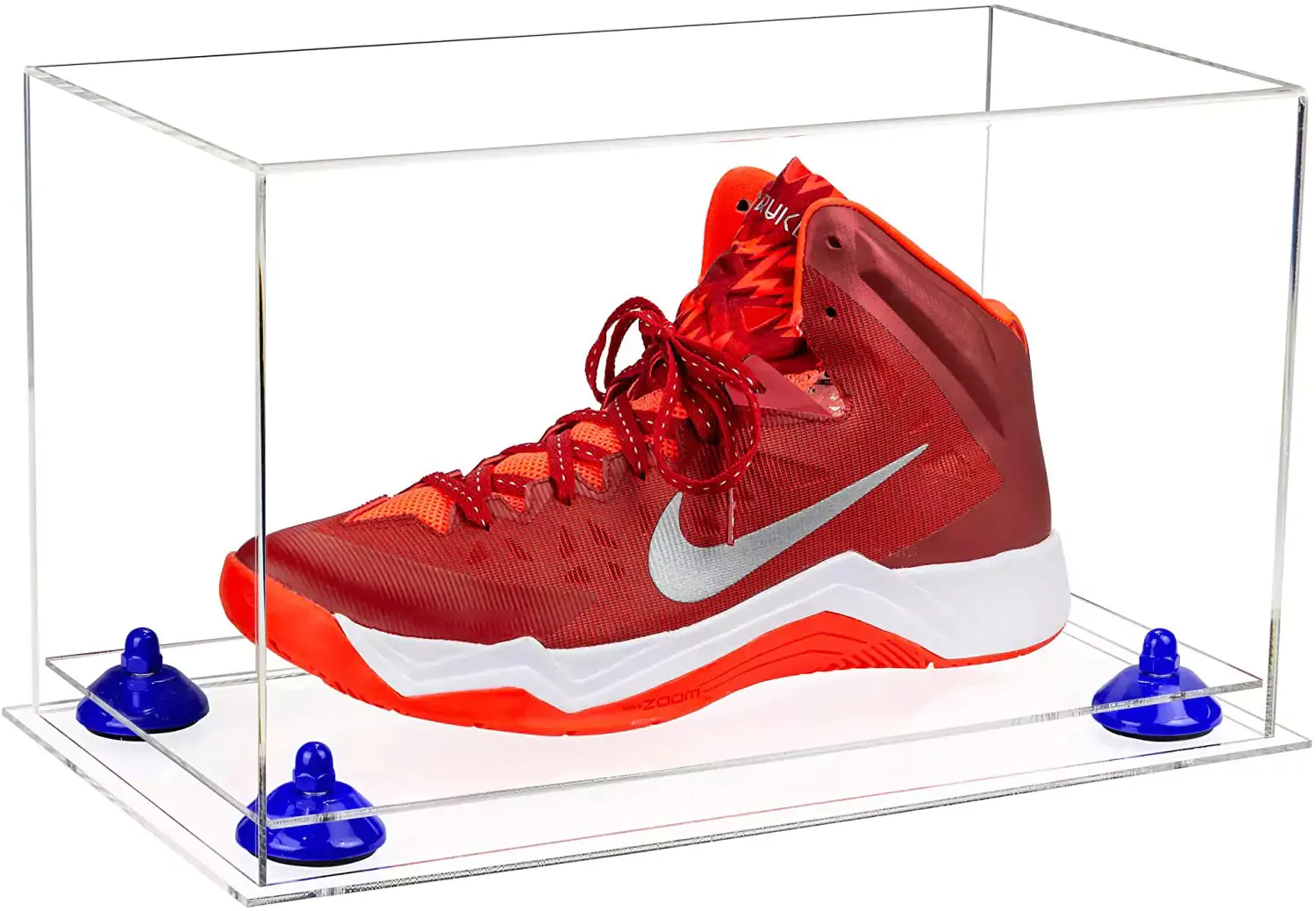 Acrylic Large Single Shoe Display Case for Basketball Shoe, Soccer, Football Cleat - 15x8x9 Clear (V11/A013)