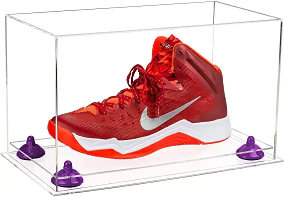 Acrylic Large Single Shoe Display Case for Basketball Shoe, Soccer, Football Cleat - 15x8x9 Clear (V11/A013)