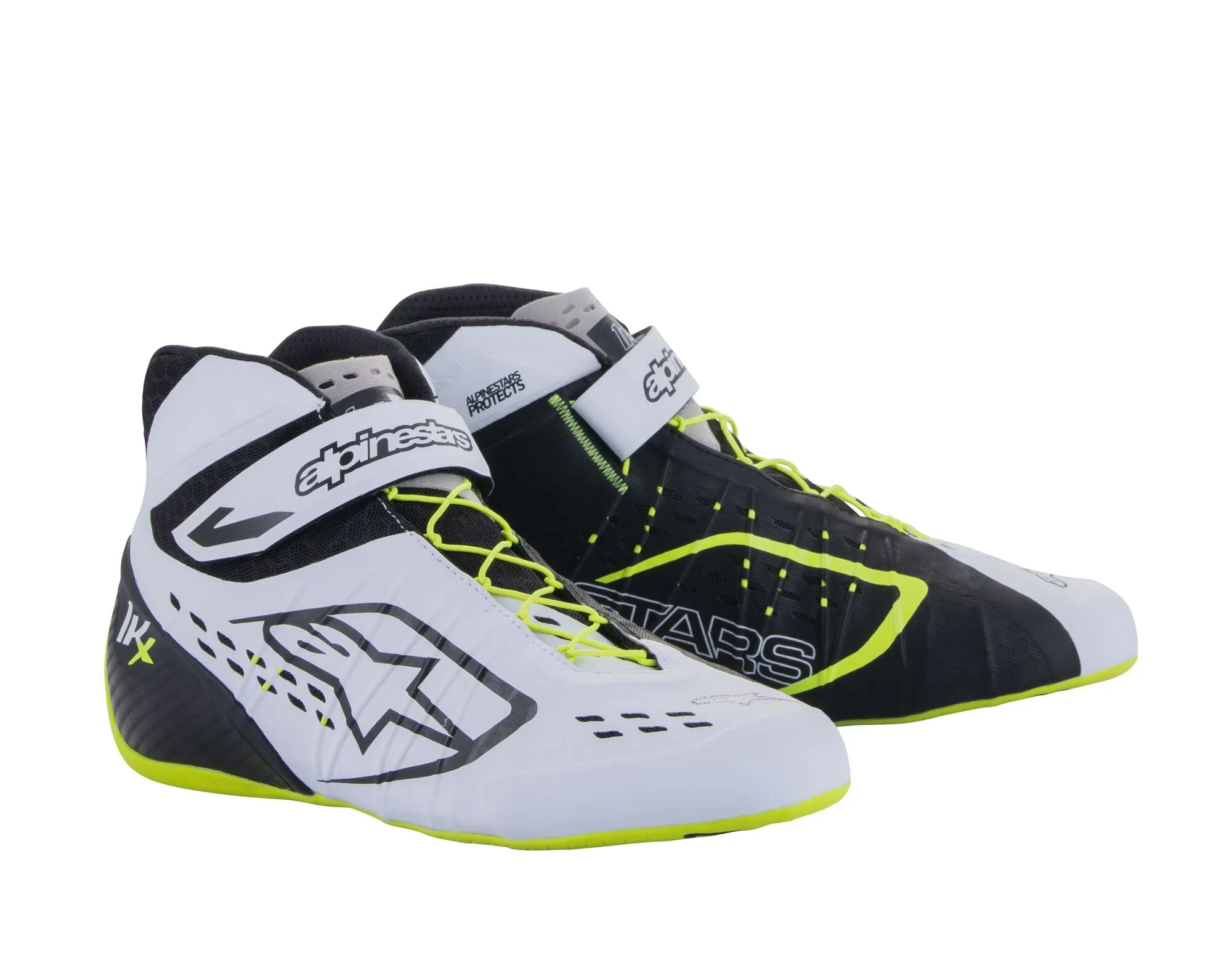 ALPINESTARS 2712123_125_11 Karting shoes TECH-1 KX V2, black/white/yellow fluo, Size 44