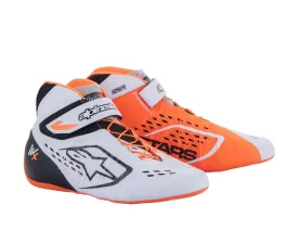 ALPINESTARS 2712123_2041_10 Karting shoes TECH-1 KX V2, white/orange fluo/black, Size 43