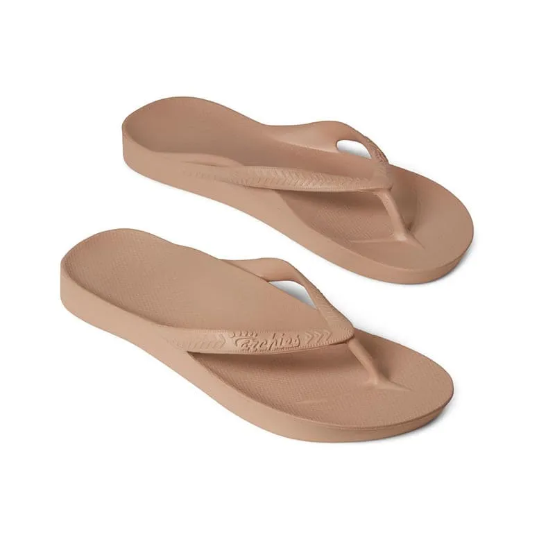 Archies Tan Arch Support Thongs