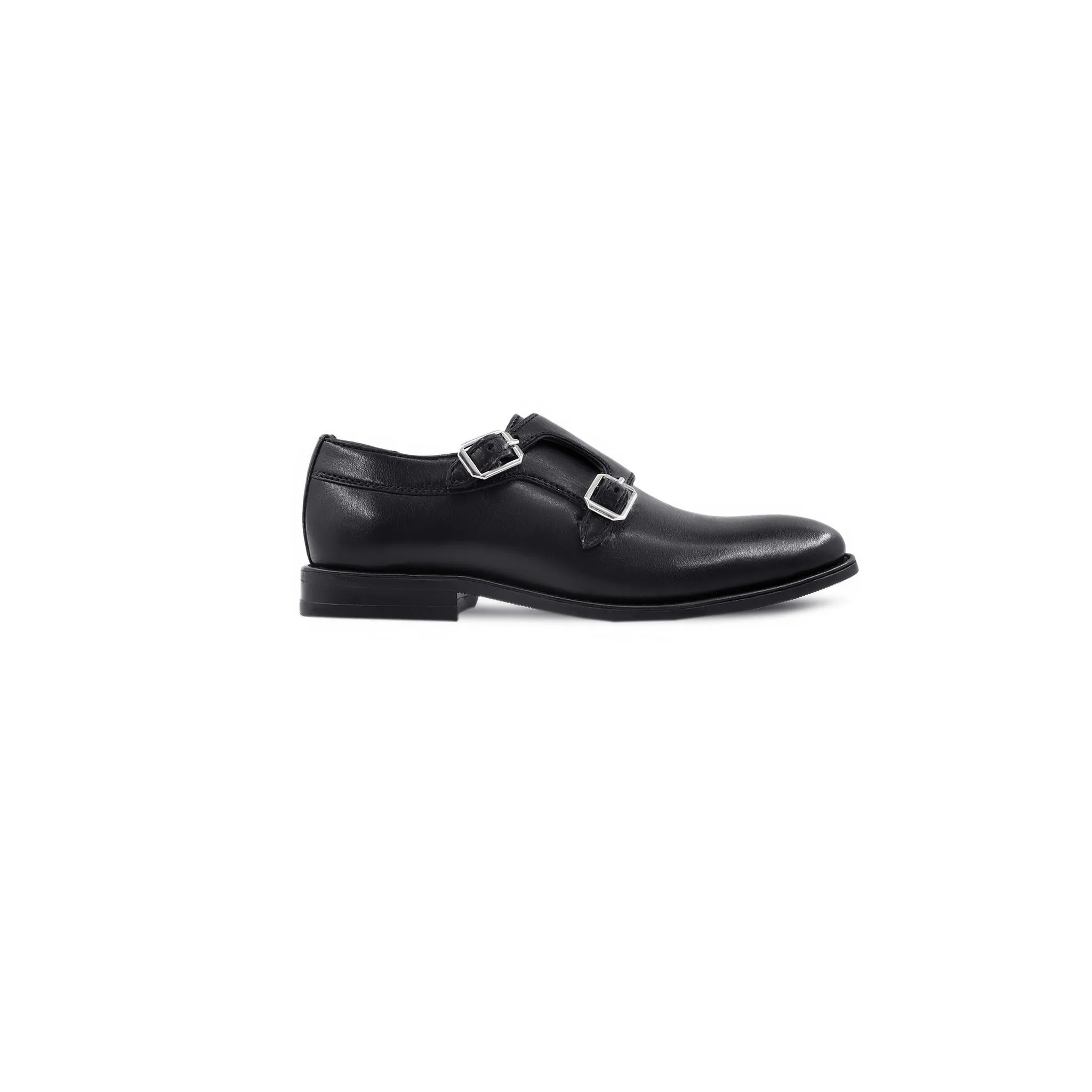 Argie - Kid's Black Calf Leather Double Monkstrap (5-12 Year's Old)