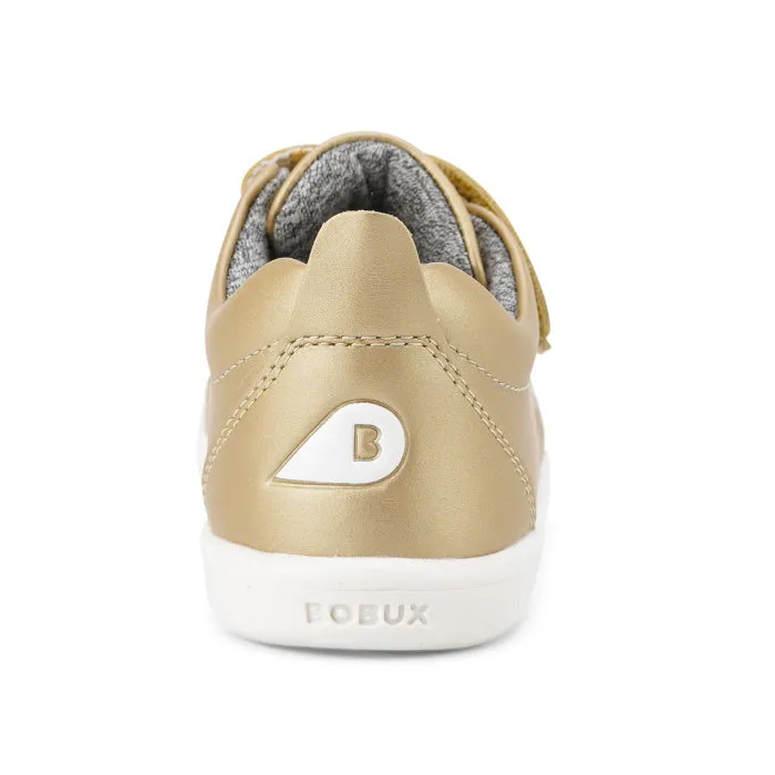 Bobux Iwalk Grass Court Gold Leather Trainer Gold