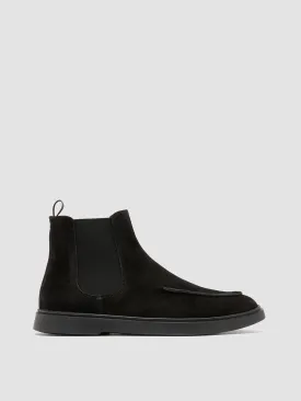 BONES 011 - Black Suede Chelsea Boots