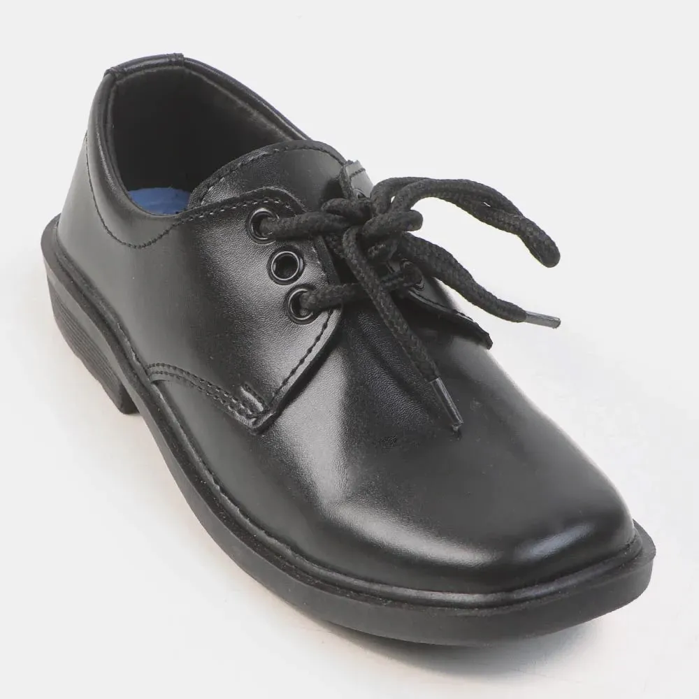 Boys School Shoes J-52 - BLACK