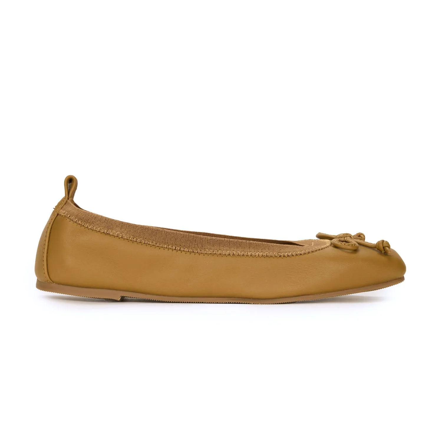 Caroline Ballet Flat in Whiskey Leather