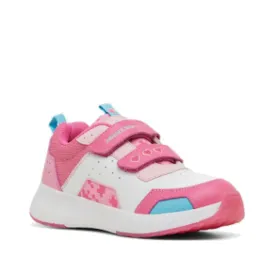 Clarks Hendy Pink/White Minecraft Trainer Shoes