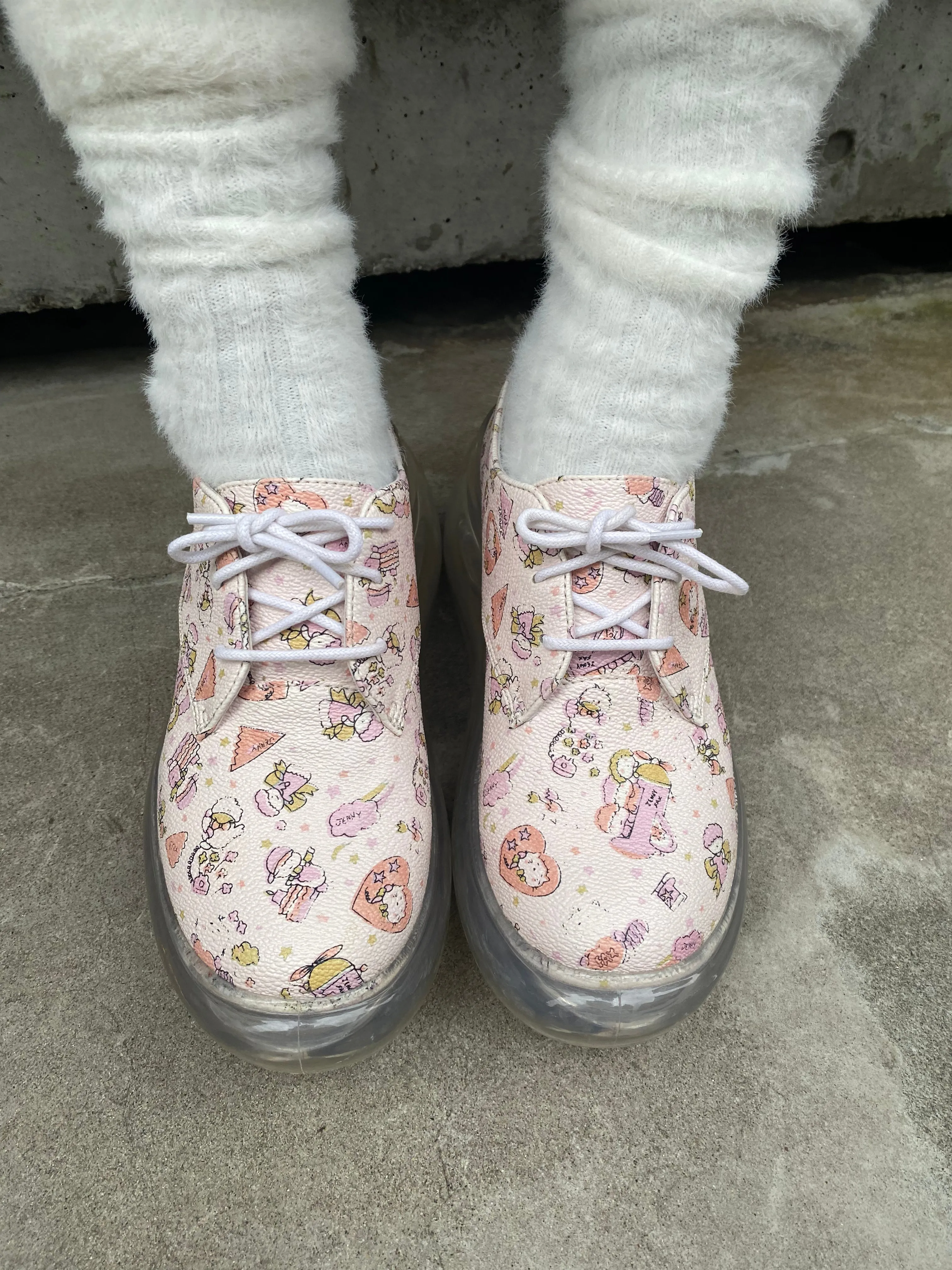 Classic Print Shoes / Pink Cartoon