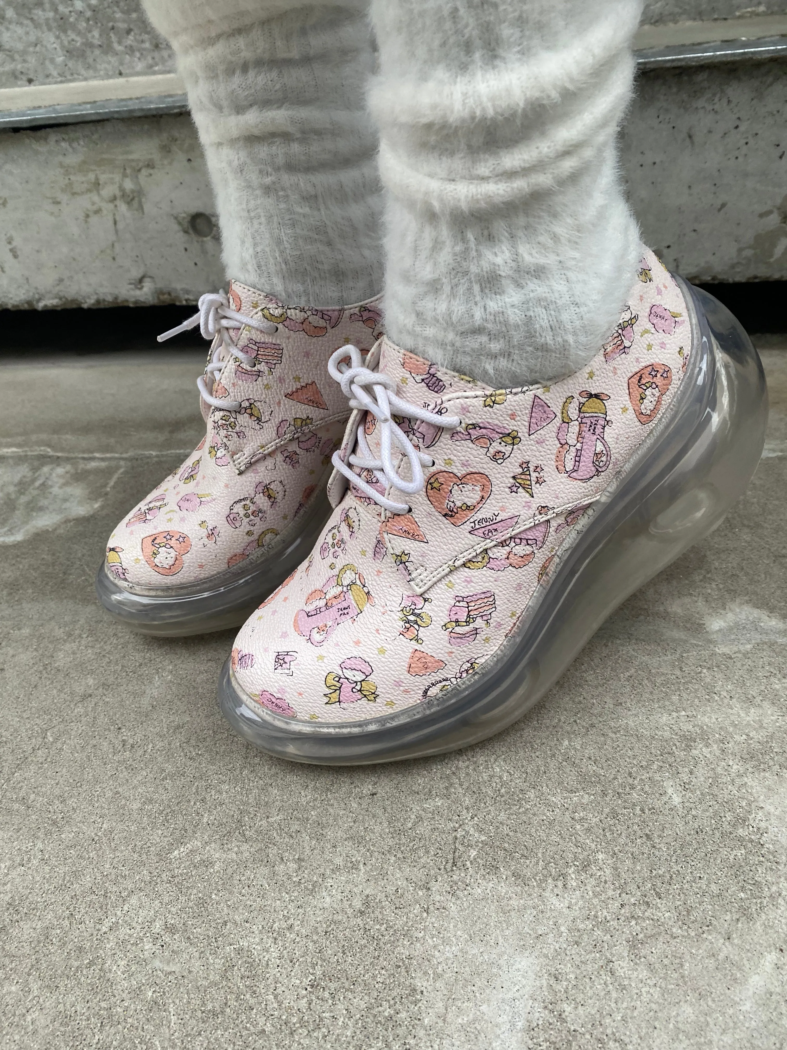 Classic Print Shoes / Pink Cartoon