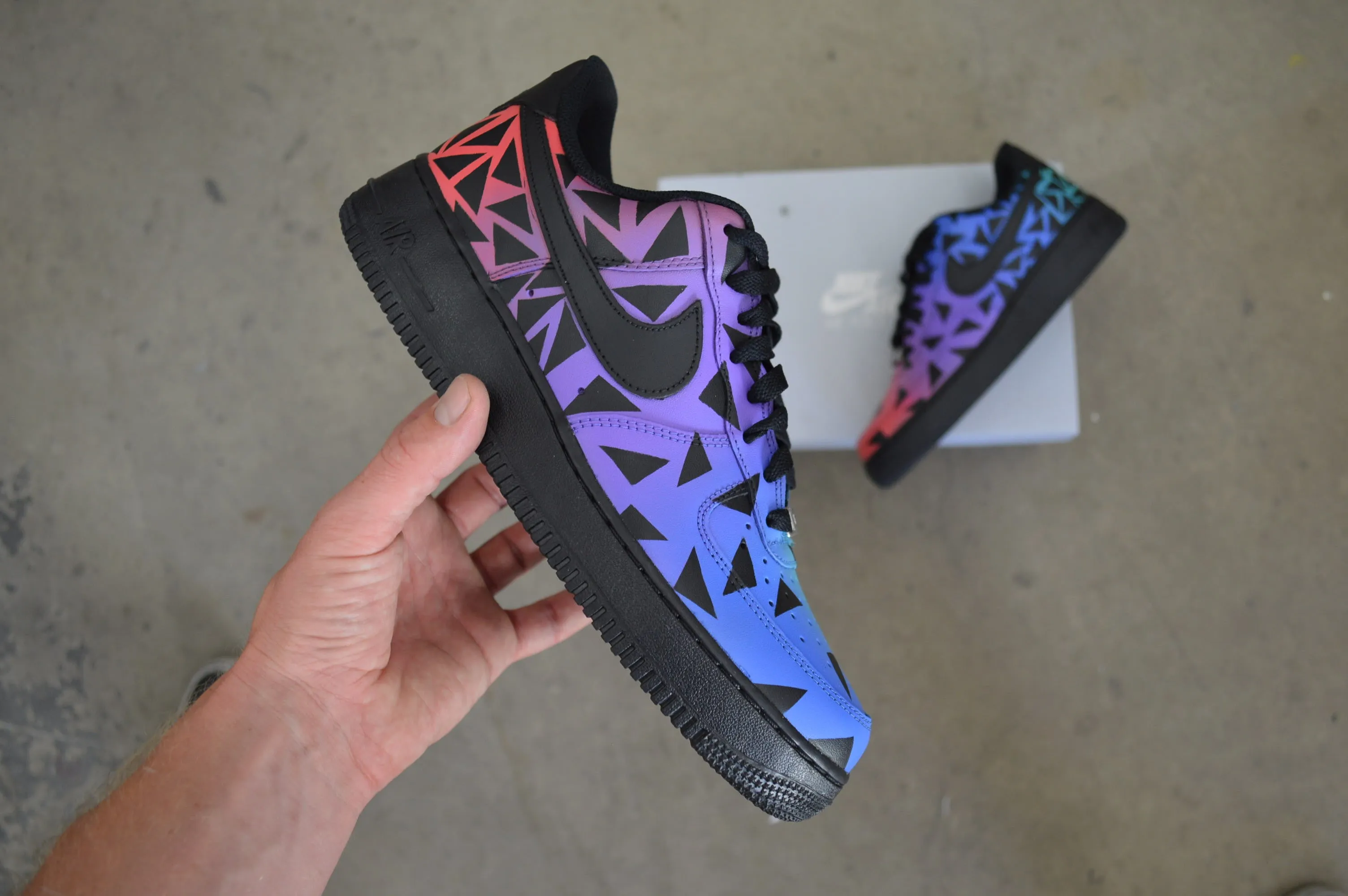 Custom Hand painted Nike Air Force 1 Low - Color Punch