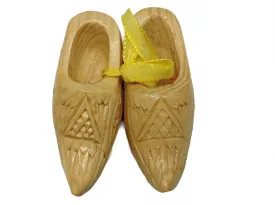 Decorative Carved Wooden Shoes 3.25"