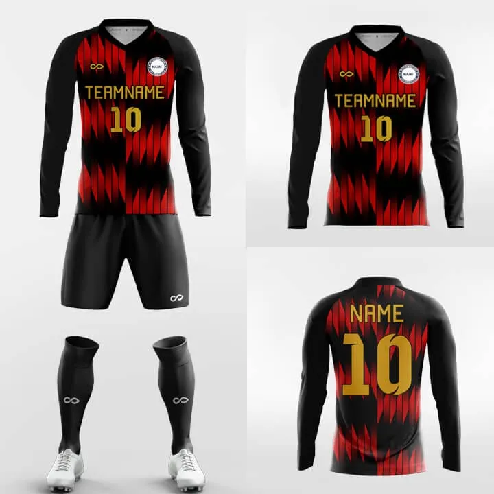 Fire - Custom Club Soccer Uniforms Long Sleeve Sublimated