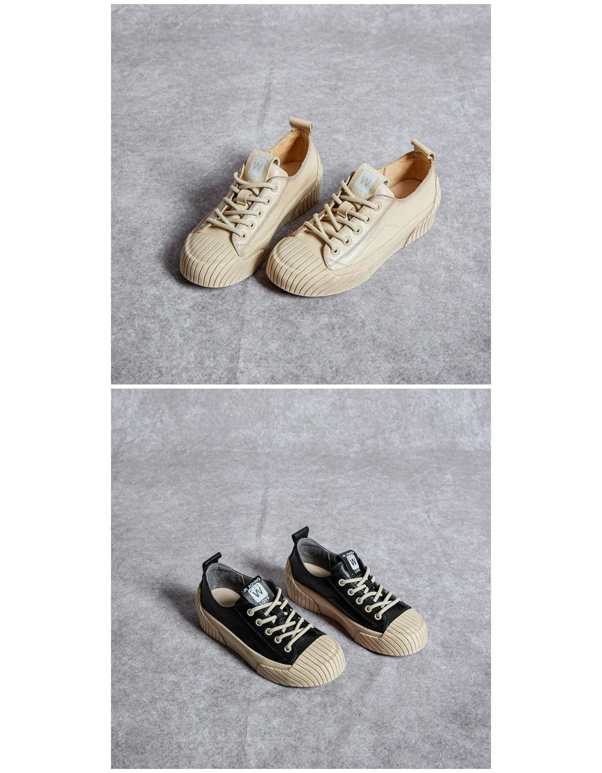 Four Season Casual Leather Sneakers for Women