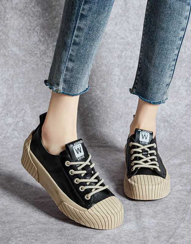 Four Season Casual Leather Sneakers for Women