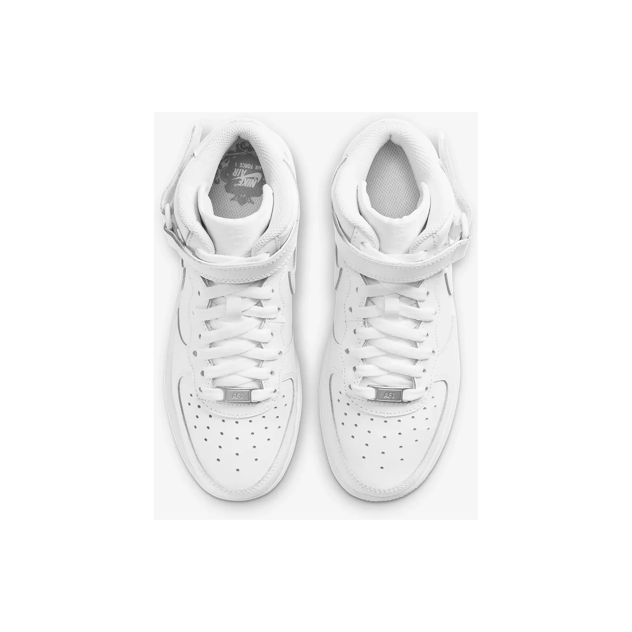 Nike Kid's Air Force 1 Mid LE Shoes - All White