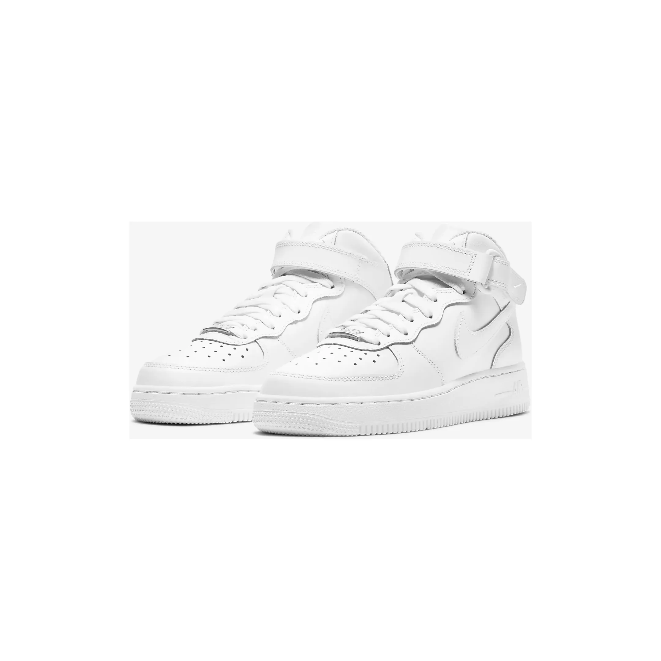 Nike Kid's Air Force 1 Mid LE Shoes - All White