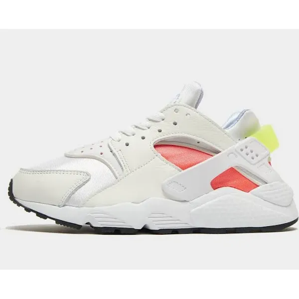 Nike Women's Air Huarache Shoes - White / Bright Crimson / Black / Volt