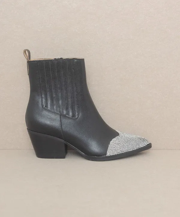 OASIS SOCIETY Zuri - Rhinestone Toed Booties