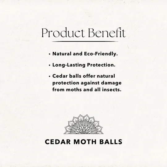 Red Cedar Wood Moth Balls Natural Moth Repellent - Pack of 32