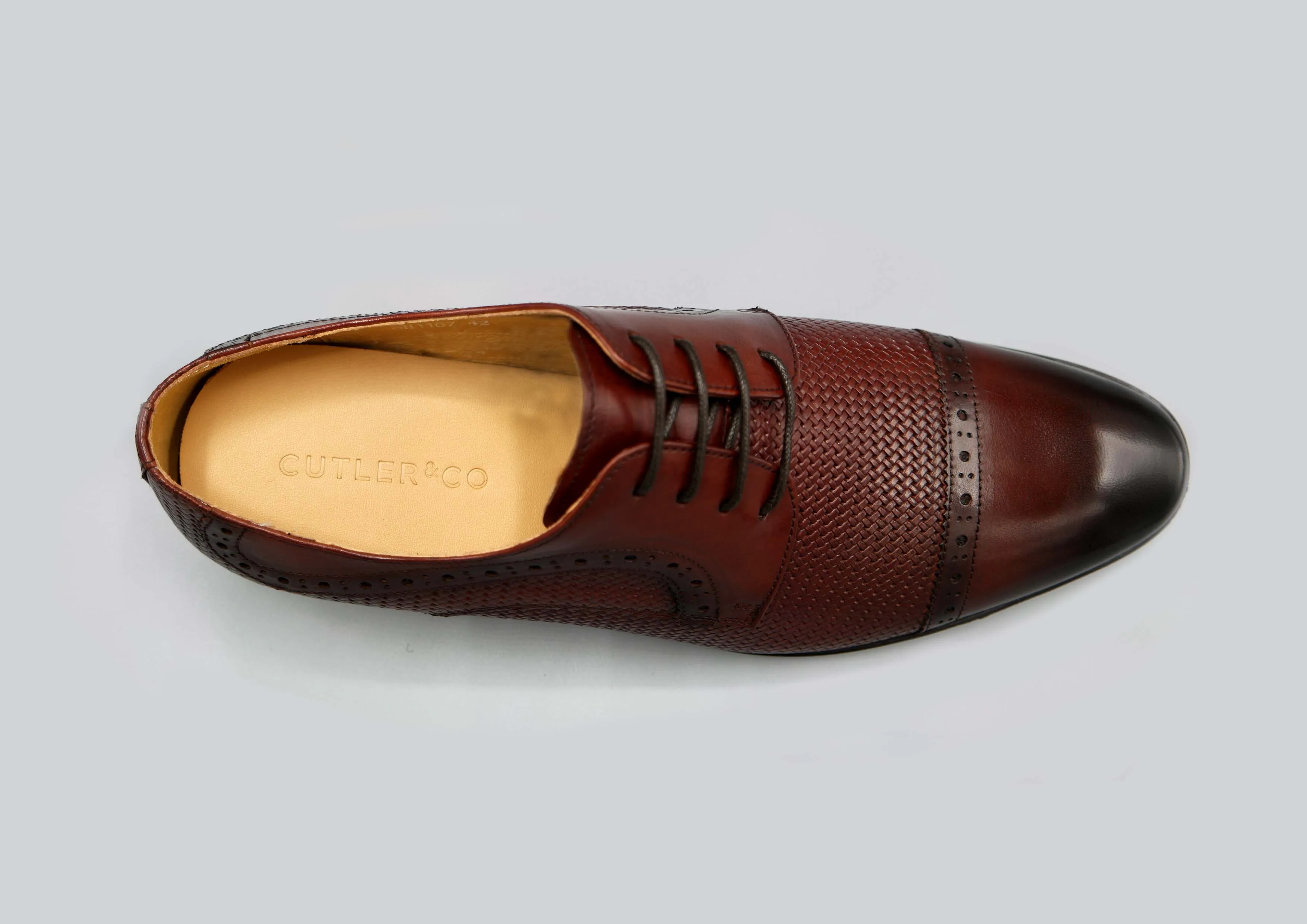 Ricky woven leather Oxblood