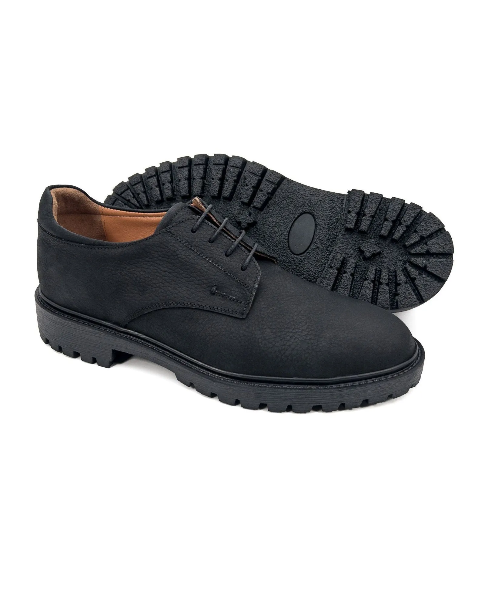 T-Assos Black Genuine Nubuck Leather Men's Casual Shoes