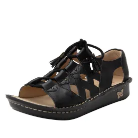 Valerie Black Burnish Sandal